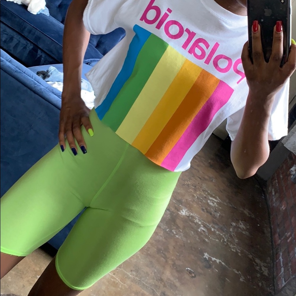 Polaroid colorful crop top